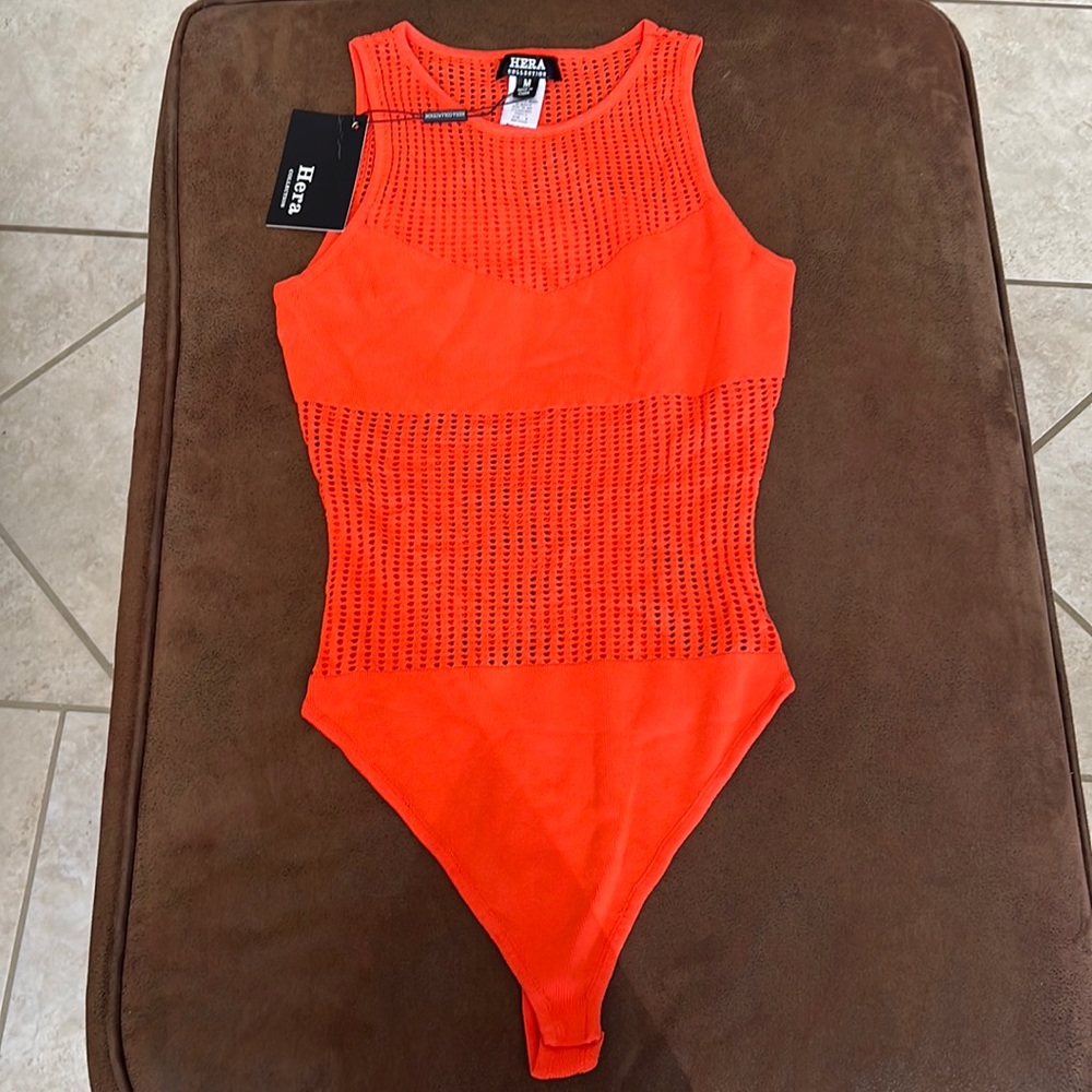Herra Collection Swimsuit Size Medium Orange New With Tags
